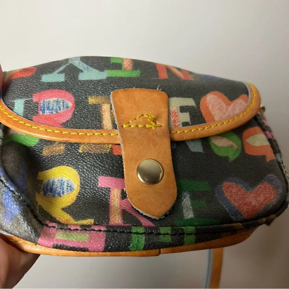 Dooney & Bourke vintage multicolored monogram wristlet wallet